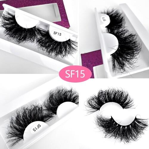 DOCOCER Fluffy Mink Lashes Short Messy Wispy Natural Eyelashes 25mm Hamdmade Real 3D Mink Eyelashes Makeup False Lashes