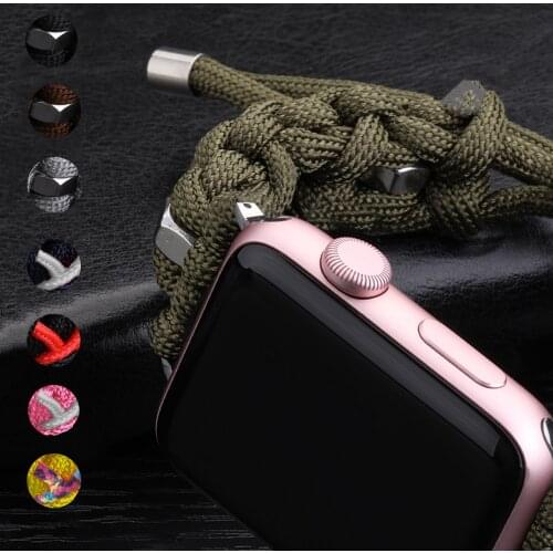 Woven Nylon Sports Watch Band for Apple Watch Series 5 44mm Strap for Iwatch 6 4 3 Band 42mm 40mm 38mm Rope Bracelet Accessories