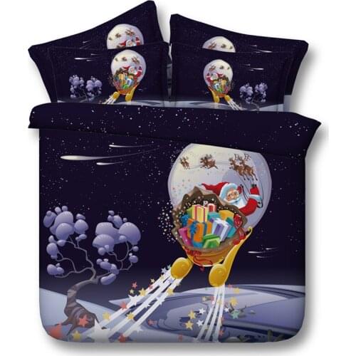 Christmas Bedding set Designer duvet cover sets Super King queen size twin full bed sheet sheets bedspread star Santa Claus 4PCS