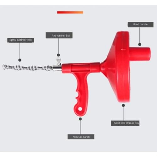 Hand-cranked Sewer Pipe Dredger Pipe Dredger Manual Toilet Dredge Brand New Anti-aging Durable And High Quality Pipe Dredger