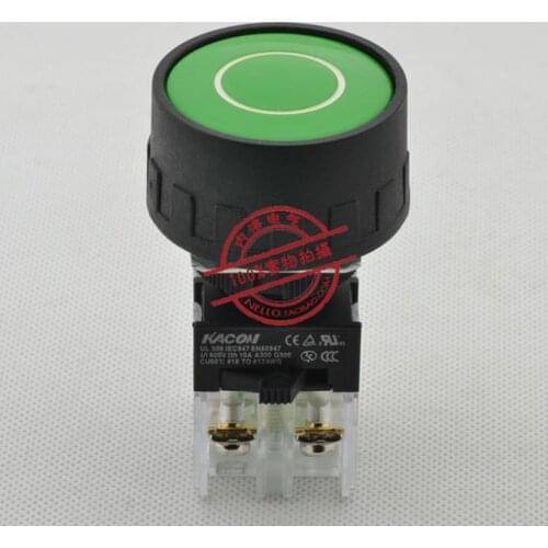 [ SA ]Kaikun KACON 22mm push button switch self-resetting K22-21G10-B40 plastic protective circle 1NO--10PCS/LOT