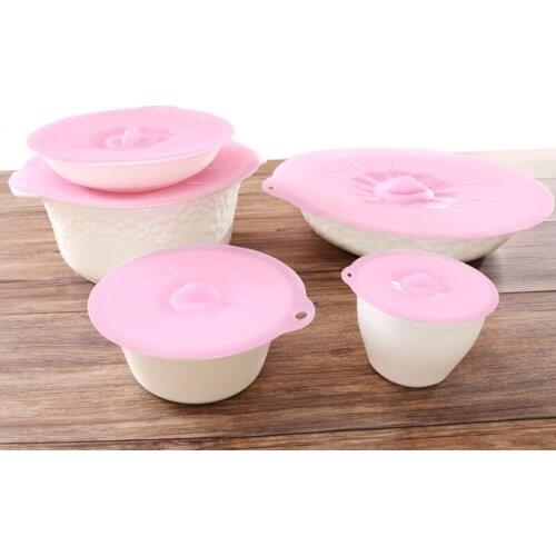 Silicone Microwave Bowl Cover Heat Resistant Microwave Cover Bowls Pots Cups Reusable Food Fresh Cover Refrigerator Cling Film