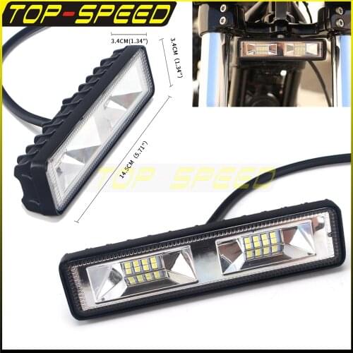 Universal 12V-24V Motorcycle LED Light Bar White Flash For All 12V/24V Automotive DC12-24V Cars SUVs Trucks Off-Road Vehicles