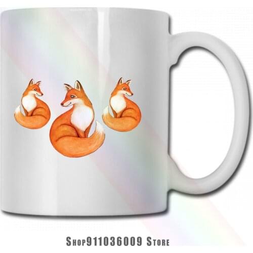 Three Little Foxes In Fox Family I Gift mug cup tazas