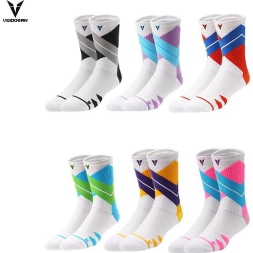 Veidoorn 1 PRS Fashion Design Unisex Men Women Comfortable Breathable Anti Slip Basketball Running Cycling Sports Socks