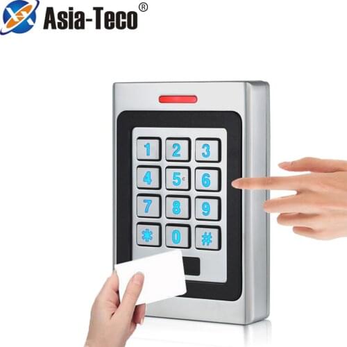Waterproof IP67 RFID 125Khz/13.56Mhz Access Control Card Reader Keypad Metal Security Entry Door Reader Wiegand 26/34 output