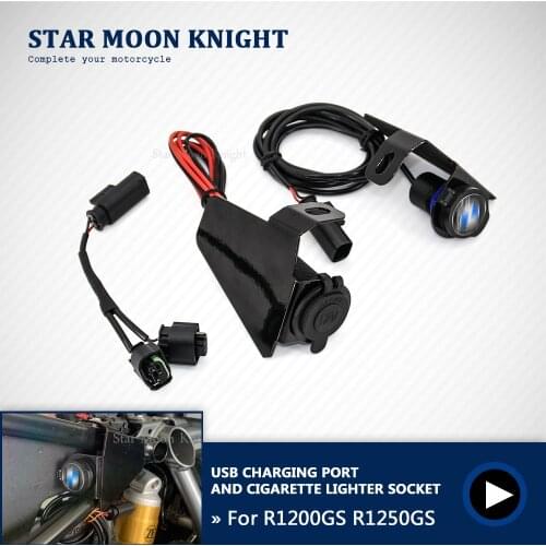 For BMW R1200GS R1250GS Adventure R1250 GS Dual Usb Charger Motorcycle Lighter Charger Cigarette Waterproof Socket Adapter