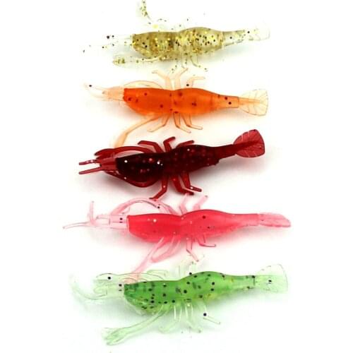 100pcs 8CM 3.6G no hooks soft worms artificial shrimp fishing lures Grub glowing peche fishing baits isca pesca fishing tackles
