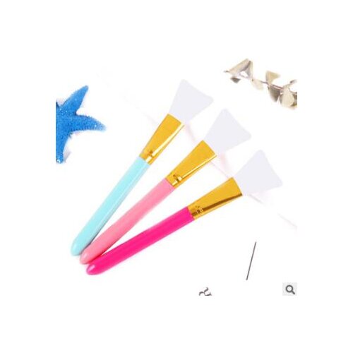 120pcs/lot Multi PS+Silica Gel Mask Brush DIY Lucency Soft Cosmetic Brush Traceless Make-up Appliances Cosmetic Tools HA506