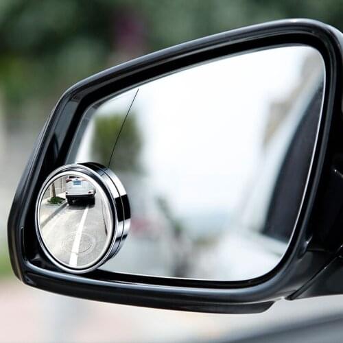 2 Pcs/Set 2" Round Stick On Rear-view Blind Spot Convex Wide Angle Mirrors Car