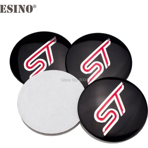40 x Car Styling 3D Metal Aluminium Alloy Wheel Center Cap Stickers Wheel Hub Cap Decals Emblems Badges for Ford Focus Fiesta ST
