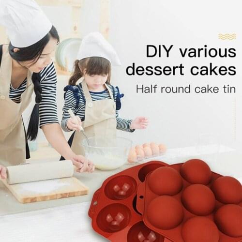 7 DIY Cavity Half Sphere Circle Silicone Chocolate Mold Baking Mould Pastry Making Tray Cake Decorating Tools
