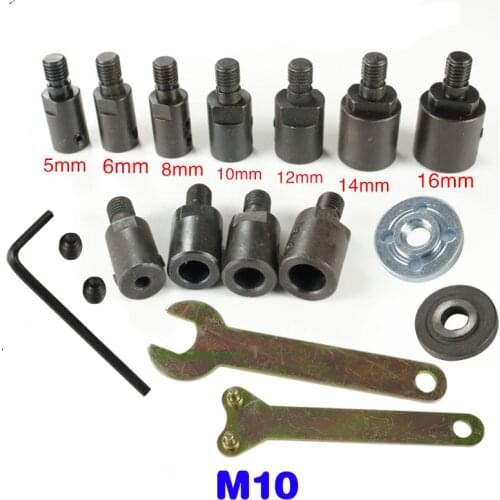 Saw Blade Adapter M10 5/8/10/12/14/16mm Drill Spindle Chuck Adapter Grinding Polishing Motor Shaft Connecting Rod Sleeve New