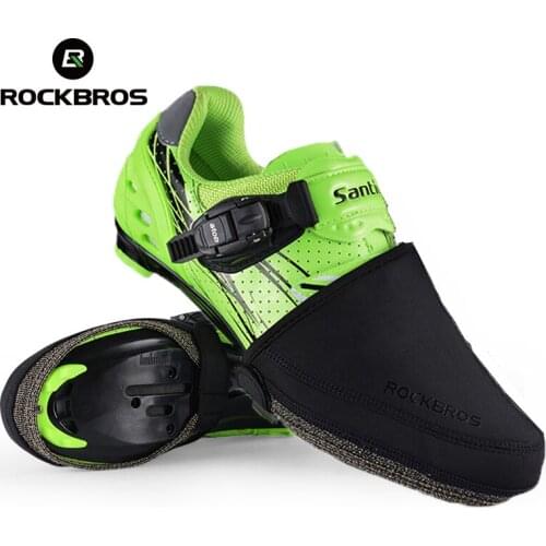 ROCKBROS Bike Cycling Shoe Cover Mtb Windproof Abrasion Resistant Keep Warm Black Half Overshoes Bicycle Shoe Covers Protector