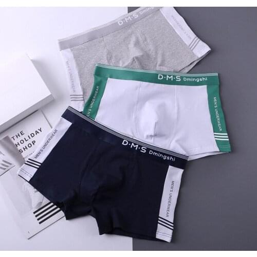 Mens flat corner four-corner underwear new mens cotton personality youth sports underwear
