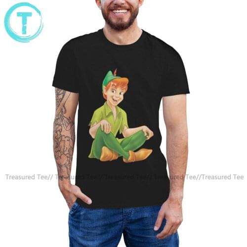 Neverland T Shirt Peter Pan Sitting Down T-Shirt Graphic 5x Tee Shirt Casual Funny Mens Short Sleeves Tshirt