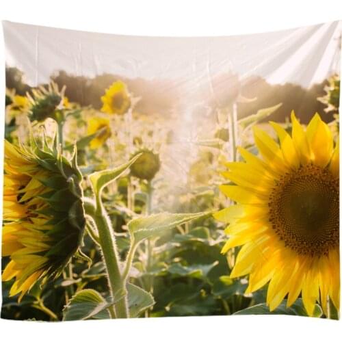 Creative 3D Printing Sunflower Painting Tapestry Wall Hanging Bed Spread Beach Towel Table Cloth Yoga Mat 250*180CM Large Size
