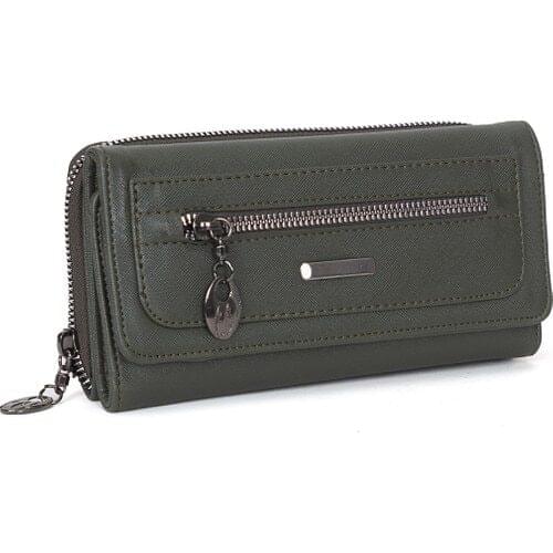 Leyl Daily Coin Wallets Multi-Compartment Zipper Large Credit Card Wallet