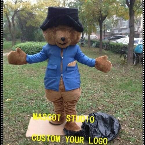 Furry Bear Mascot Costume Brown Cute Bear Cosplay Game Fancy Dress-up Outfit Advertising Wedding or Birthday Party Mascot Doll