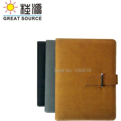 Matt Leather Portfolio A5 Loose Leaf Notebook Cover Folder Sheet Protectors Cover Organizer Bag Leaf Sticky Note Bookmark Ruler