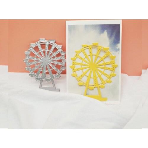 Metal Die Cuts Templates Stencil Crafts Ferris Wheel Metal Hollow Cutters Card Making Family Photo Album Cutting Dies Scrapbooki