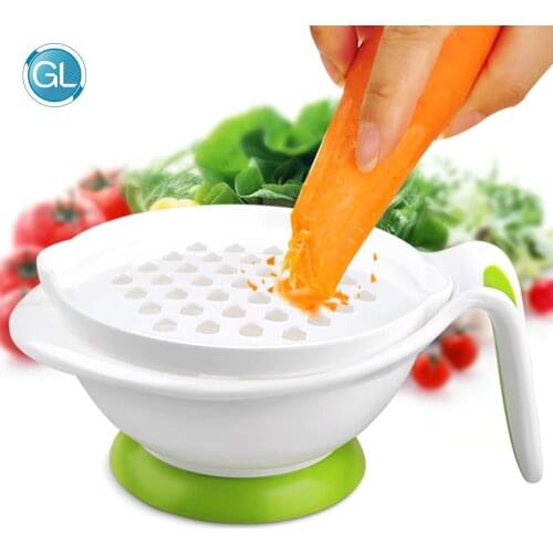 GL New Multifunction Grinder Bowl 8 in 1 Baby Feeding Fruit Baby Food Grinder Grinding Bowls for Infant Kids Child Nursing Bowl