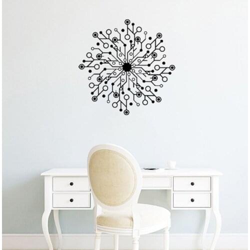 Wall Stickers Headboard Decor Pattern Geometric Vinyl Decal Bedroom Artwork Home Decoration Removable Murals G32