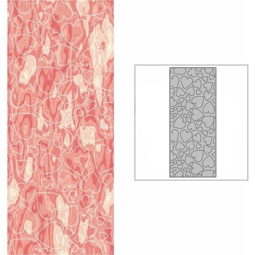 New Slim Spotted Heart to Hear tBackground Plate Craft Embossing Mold 2021 Metal Cutting Dies for Scrapbooking Album Card Making