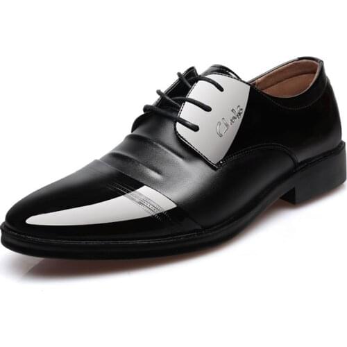 New MenS Dress Shoes Fashion Pu Leather Shoes Men Brands Wedding Oxford Shoes for MenS Breathable Men Formal Footwear