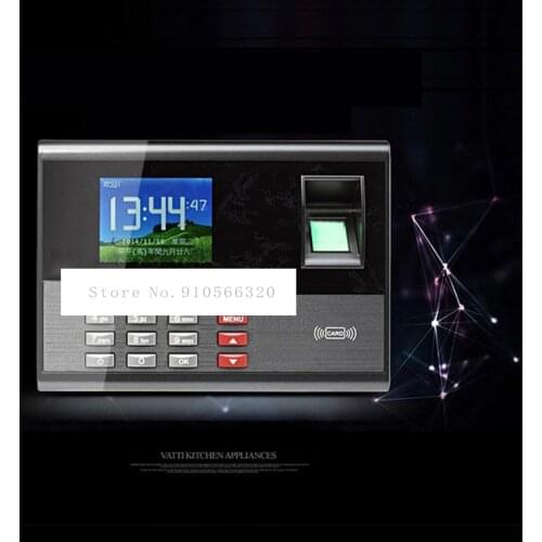 New 12V AC120 Fingerprint Attendance Machine Fingerprint, Password, ID Card Authentication 100,000 Record Capacity