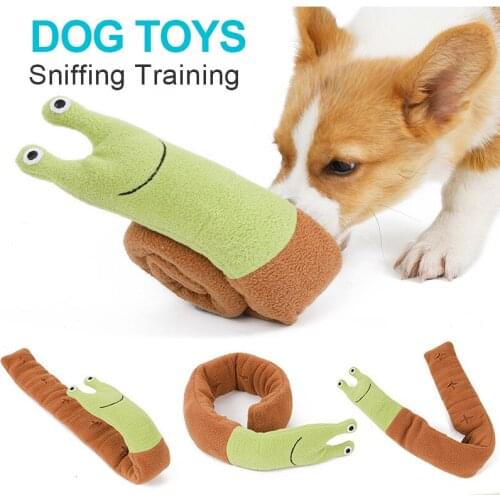 Plush Dog Leakage Toys Squeak IQ Train Release Stress Molars Dogs Sniffing Training Toys Snail Shape Relieving Boredom Pets Toy