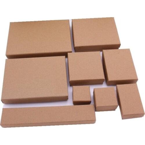 24PCs/Lot Jewelry Gift Box 2021 Kraft Jewelry Paper Gift Box With Necklace Bracelets Fashion Rings Display Packaging More Size