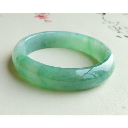 Gift Certificate Natural Myanmar Emerald A-Class 54-62mm Ice Light Green Bracelet Exquisite Princess Bracelet Best Gift