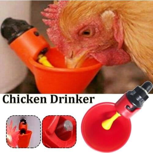 New Automatic Poultry Drinker Hanging Water Cup Feeding Watering Supplies Poultry Equipment Chicken Farm Pigeons Feeder Waterer