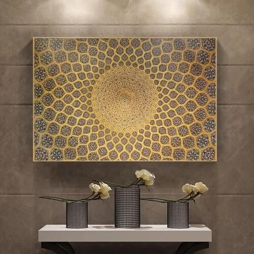 Isfahan Mosque Ceiling Painting Full Round DIY Diamond Painting Diamond Embroidery Religion Picture Decor Mosaic Beads,EE2032