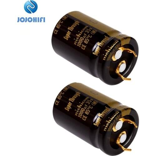 2pcs 1000UF 35V 20x30mm Pitch 10mm KG Super Through 35V/1000uf Electrolytic Capacitor with Gold-plated Copper Feet