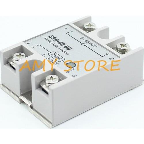 SSR40DD SSR-40DD Manufacturer 40A Solid State Relay Input 3-32VDC Output 5-60VDC for Temperature Controller