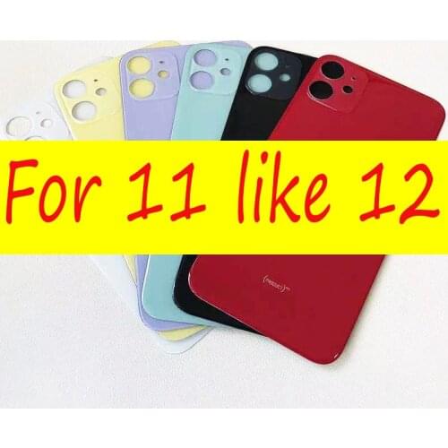 High Quality Battery Cover For iPhone 11 Like 12 Back Glass Damaged Glass Replacement With Glue