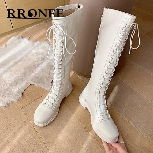 Thigh-high boots for women spring and Autumn 2021 new thigh-high Martin boots but knee boots cool Knight boots Skinny boots thig