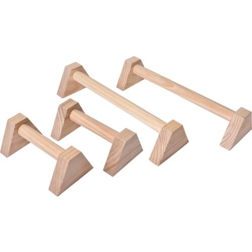 1 Pair Charcoal Wood Four-Corner Push-Up Bracket Fitness Stretch Stand Single Double Bars Calisthenics Handstand Bar Push-Up Rod