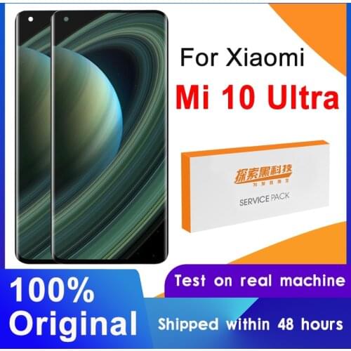 100% Original 6.67" LCD Replacement For Xiaomi Mi 10 Ultra OLED Display Touch Screen Digitizer Assembly For M2007J1SC Model
