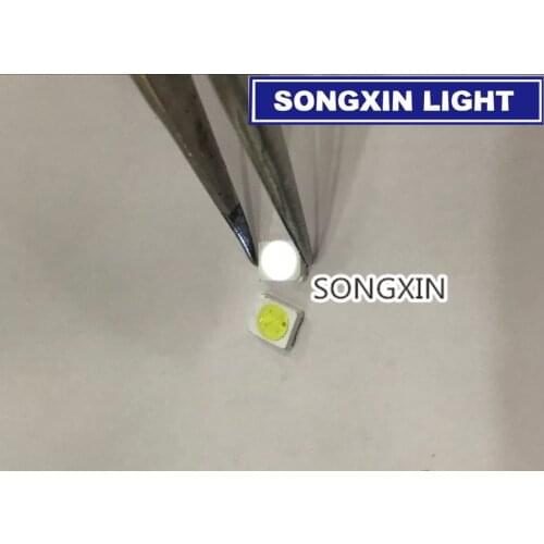 100pcs Original UNI LED 3528 2835 1210 Light Beads High Power 1W 6V Cool white For LED LCD TV Backlight Applicatio