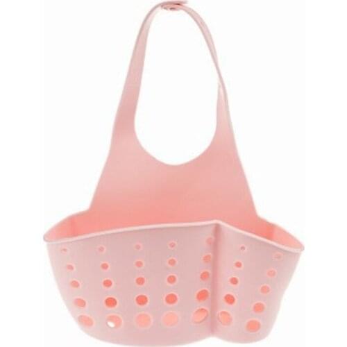 200pcs/lot Kitchen Sponge Holder Storage Basket Sink Faucet Hanging Bag Drain Rack Adjustable Snap Type Tank Hanging Bag Shelf