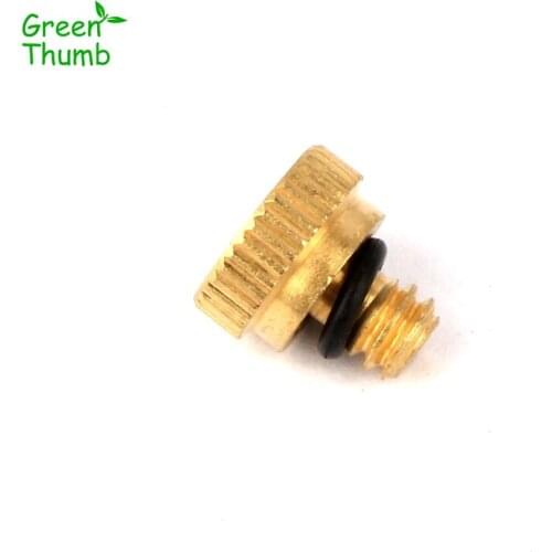 30pcs Green Thumb Low Pressure Mist Nozzle 3/16 Inch Male Thread Brass Sprinkler Multi-Aperture for Cooling Humidify