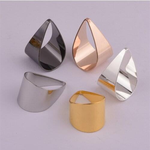 22 * 14mm copper irregular geometric water drop oblique copper tube DIY necklace pendant accessory