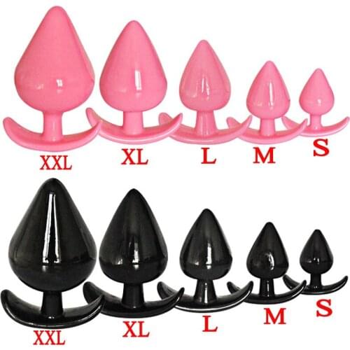 5pcs/set Silicone Anal Toy Black/pink Vaginal Ball Anal Beads Butt Plug Stimulate Anal Dilation Sex Toys for Men Anus ButtPlug