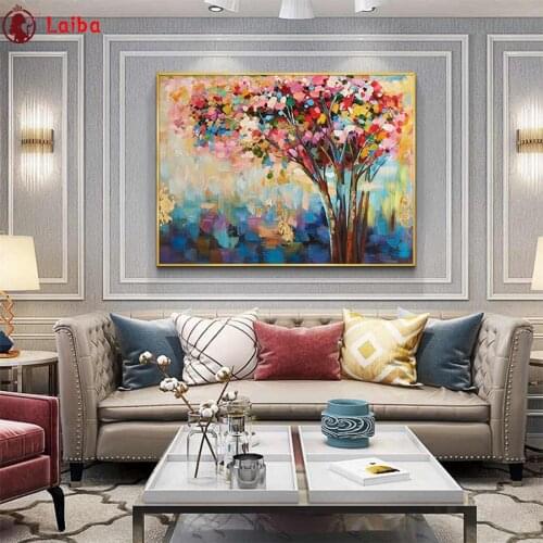 5d mosaic Diamond Painting Abstract art, color tree diamond Embroidery full square&round Diamond cross stitch home decor