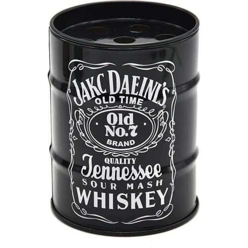 Aluminum Oil Drums "No Smoke,No Life'' Ashtray Leaf & Skull Design Cigarette Ashtray Can Hold Multiple Cigarette.Pattern Random