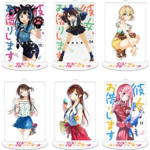 Anime Rent a Girlfriend Acrylic Stand Model Doll Keychain Kanojo Okarishimasu Kanokari Chizuru Kazuya Sumi Mami Ruka Toy 9cm