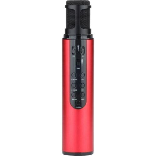 Wireless Microphone Mobile Phone Sound Card Live Dynamic Coil Sound Change o Microphone Integrated Microphone Red